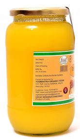 Natural Rathi Desi A2 Cow Ghee By Yugmantra Organic Foods | Natural & Healthy Gir Cow Cultured Desi Ghee Perfect For Energy | (1 Litr) 33.8 Ounce | Jar Pack